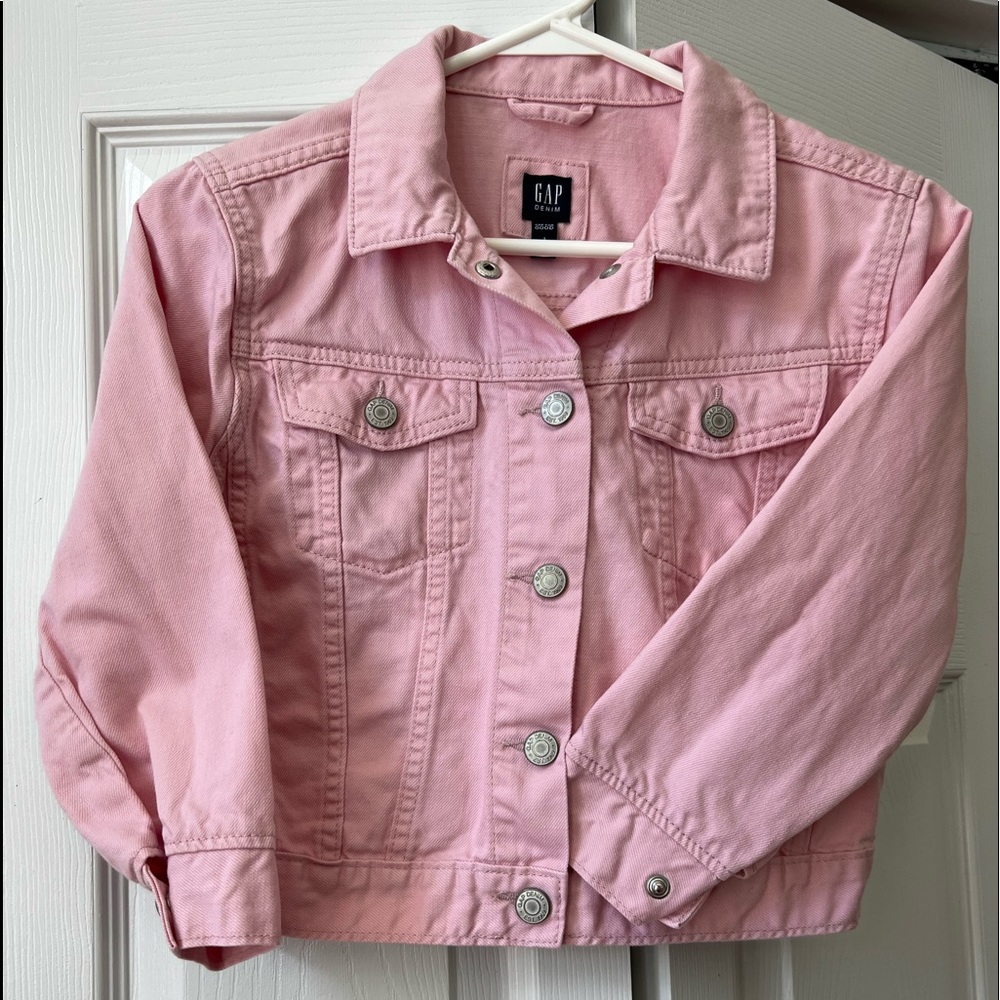 Gap child large pink denim jacket